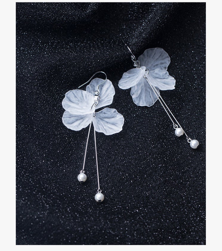 Preserved Fresh Flower Fairy Tassels Dangle Earrings for Women-Earrings-JEWELRYSHEOWN