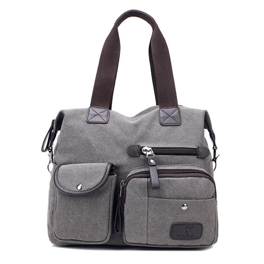 Casual Traveling Sports Canvas Bags for Men 1092-Handbags-Light Gray-Free Shipping Leatheretro