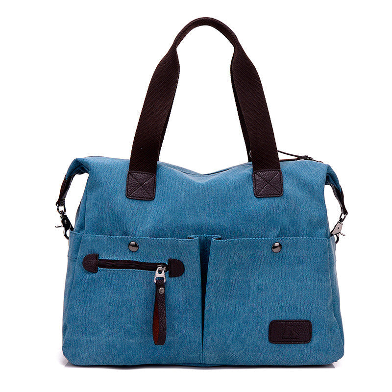Vintage Large Traveling Crossbody Canvas Bags 1111-Handbags-Blue-Free Shipping Leatheretro
