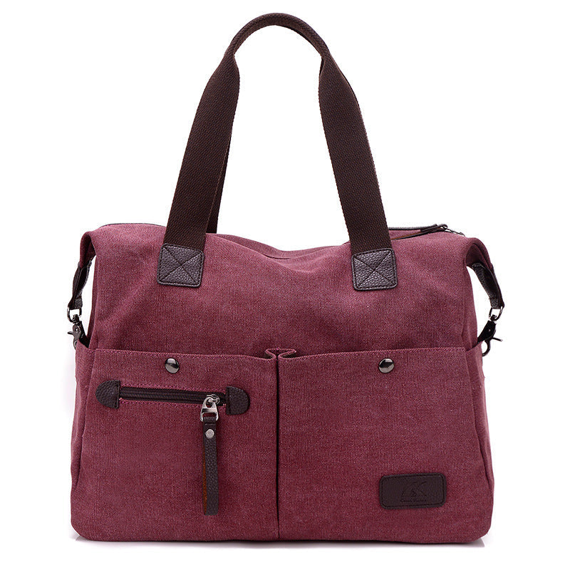 Vintage Large Traveling Crossbody Canvas Bags 1111-Handbags-Purple-Free Shipping Leatheretro