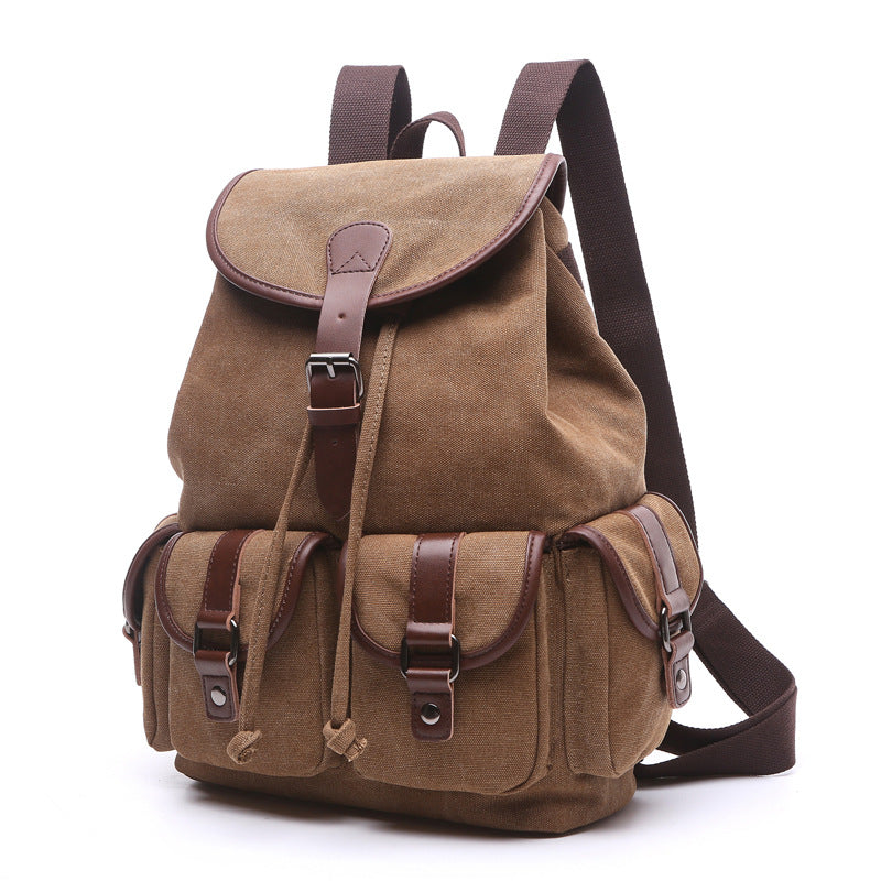 Outdoor Canvas Ruchsack Backpack for Women 8092-Backpacks-Coffee-Free Shipping Leatheretro