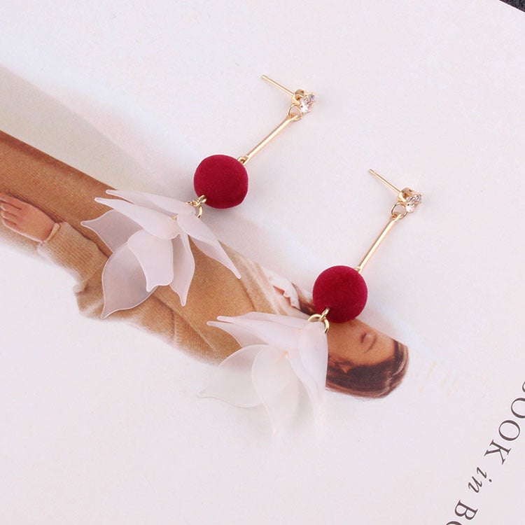 Fashion Petal Designed Acrylic Women Earrings-Earrings-JEWELRYSHEOWN