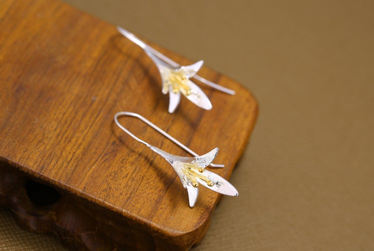 Fashion Silver Flower Design Women Earrings-Earrings-JEWELRYSHEOWN