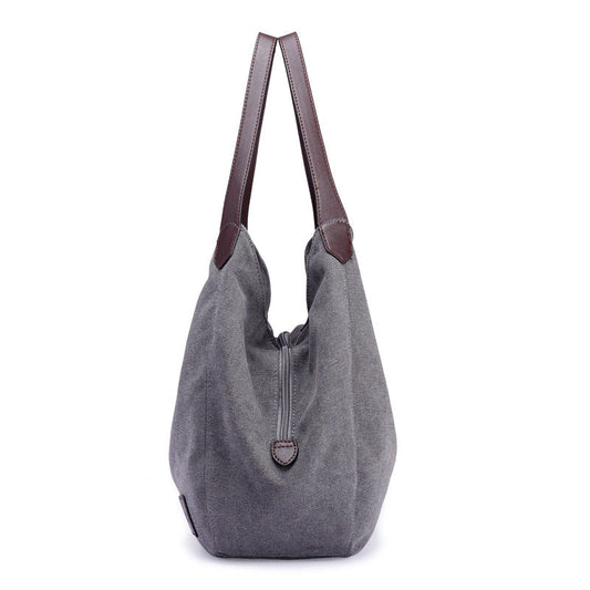 Simple Canvas Handbag for Girls 1317-Handbags-White-Free Shipping Leatheretro
