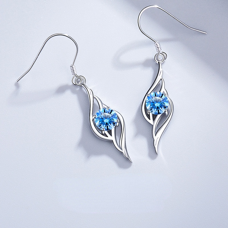 Fashion The Wings of The Angel Design Stering Sliver Hook Earrings-Earrings-JEWELRYSHEOWN