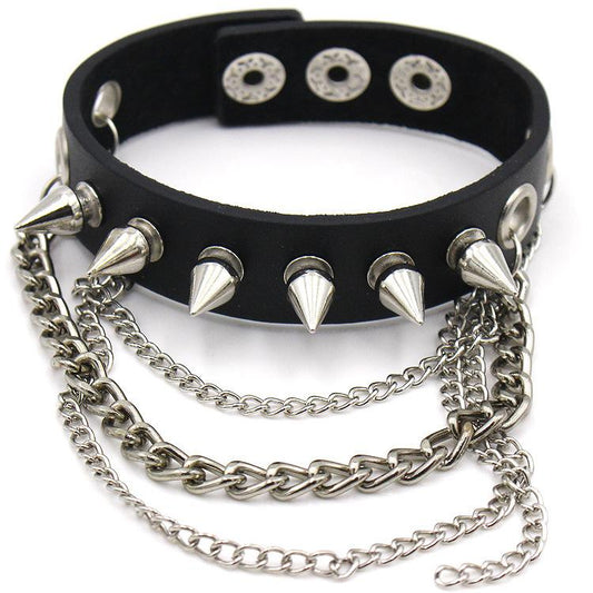 Punk Style Rivet Leather Bracelets-Bracelets-JEWELRYSHEOWN