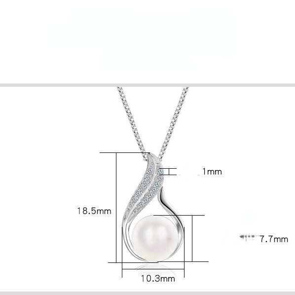 Designed Water Drop Shape Pearl Pendant-Charms & Pendants-JEWELRYSHEOWN