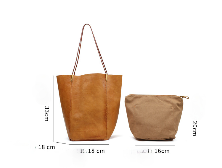 Women Leather 2pcs Set Shoulder Tote Handbags W8734-Leather Women Bags-Black-Free Shipping Leatheretro