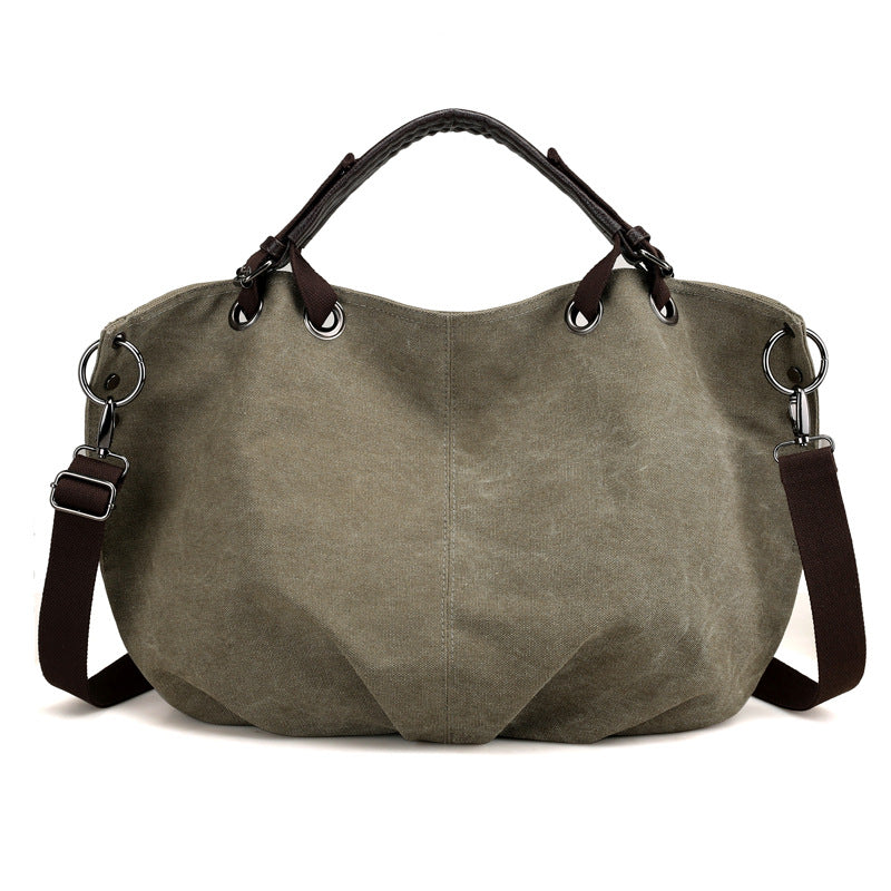 Fashion Canvas Tote Handbags for Women 937-Handbags-Army Green-Free Shipping Leatheretro