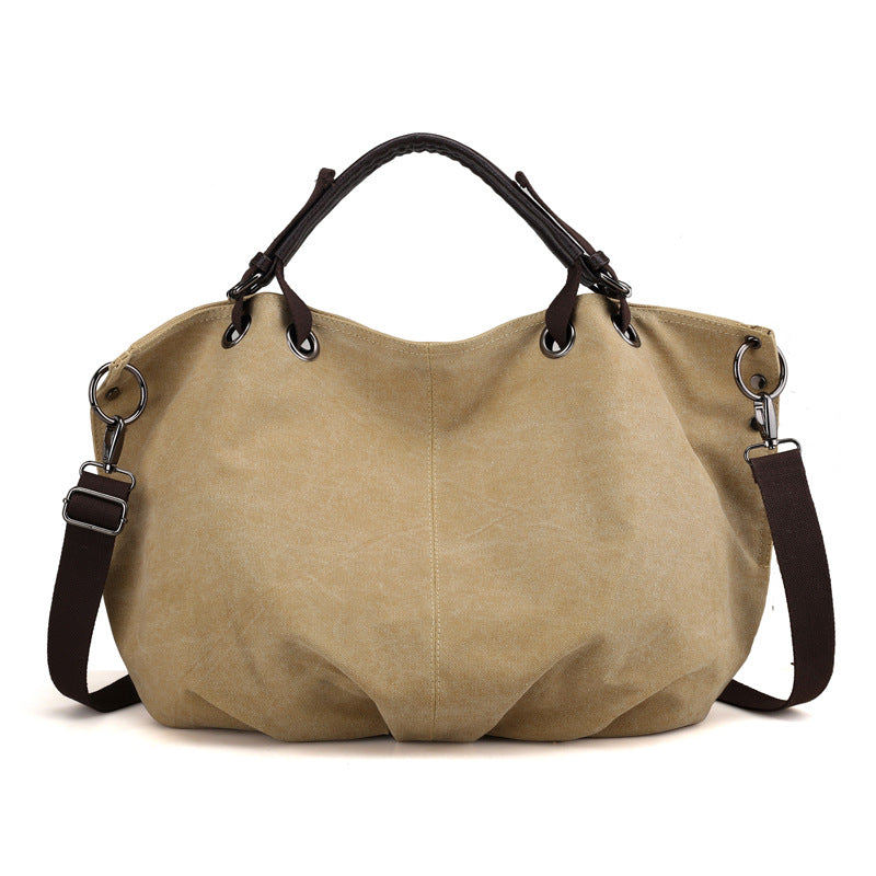Fashion Canvas Tote Handbags for Women 937-Handbags-Ivory-Free Shipping Leatheretro