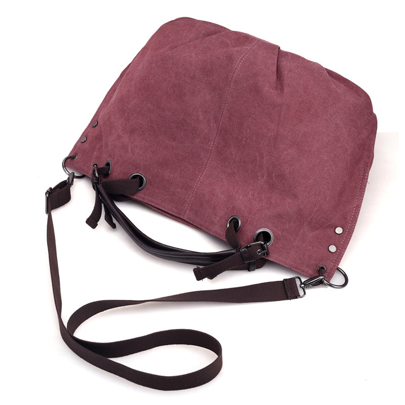 Fashion Canvas Tote Handbags for Women 937-Handbags-Red-Free Shipping Leatheretro
