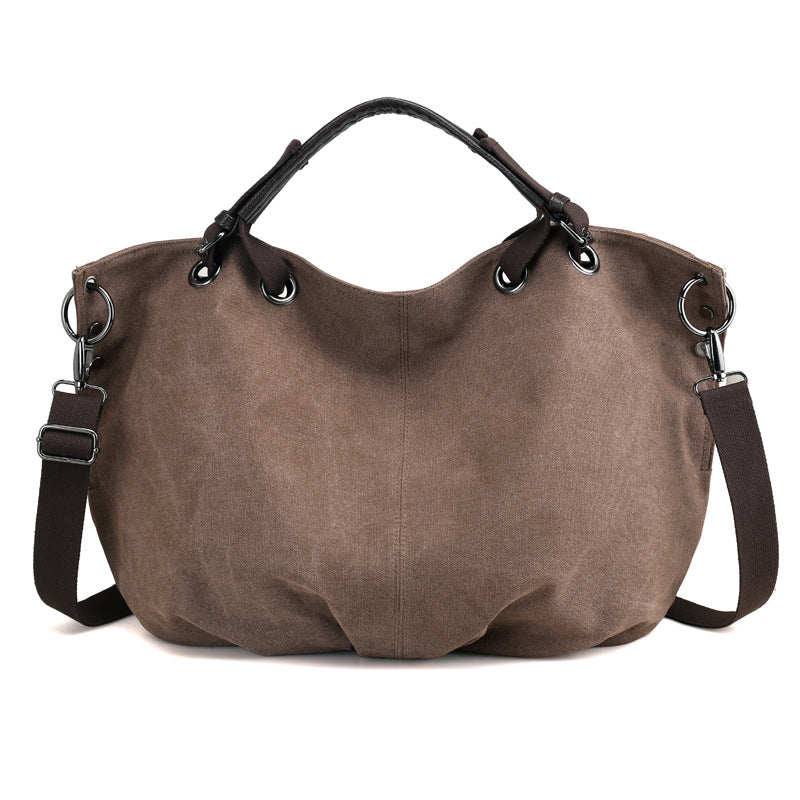 Fashion Canvas Tote Handbags for Women 937-Handbags-Brown-Free Shipping Leatheretro