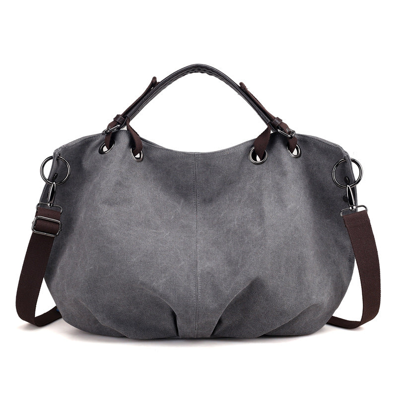 Fashion Canvas Tote Handbags for Women 937-Handbags-Grey-Free Shipping Leatheretro