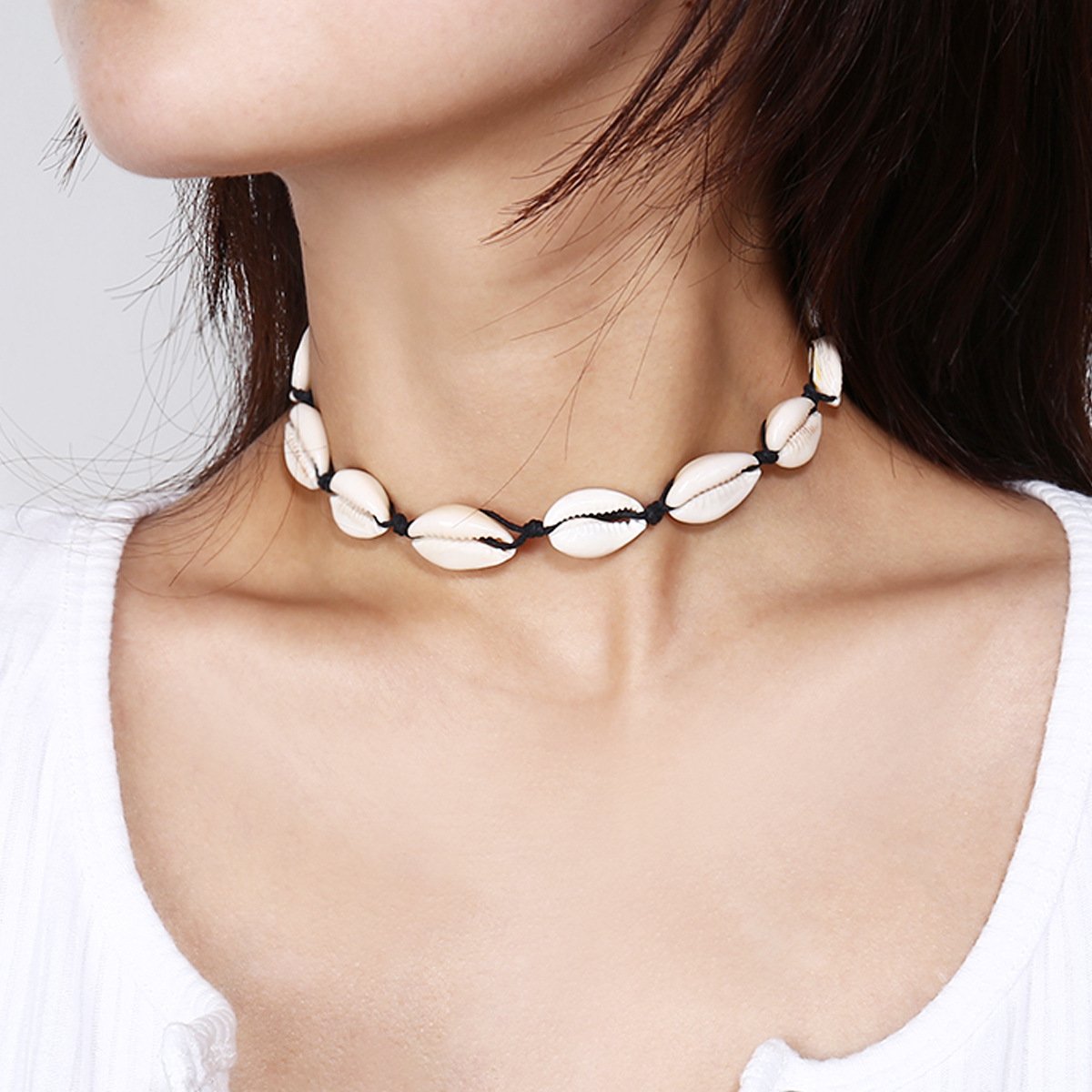 Casual Shell Handmade Clavicle Chain for Women-Necklaces-JEWELRYSHEOWN