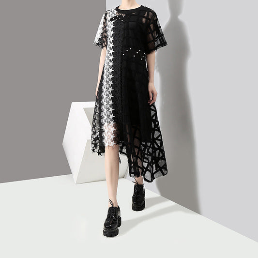 Summer Irregular Star Designed Women Long Midi Dresses