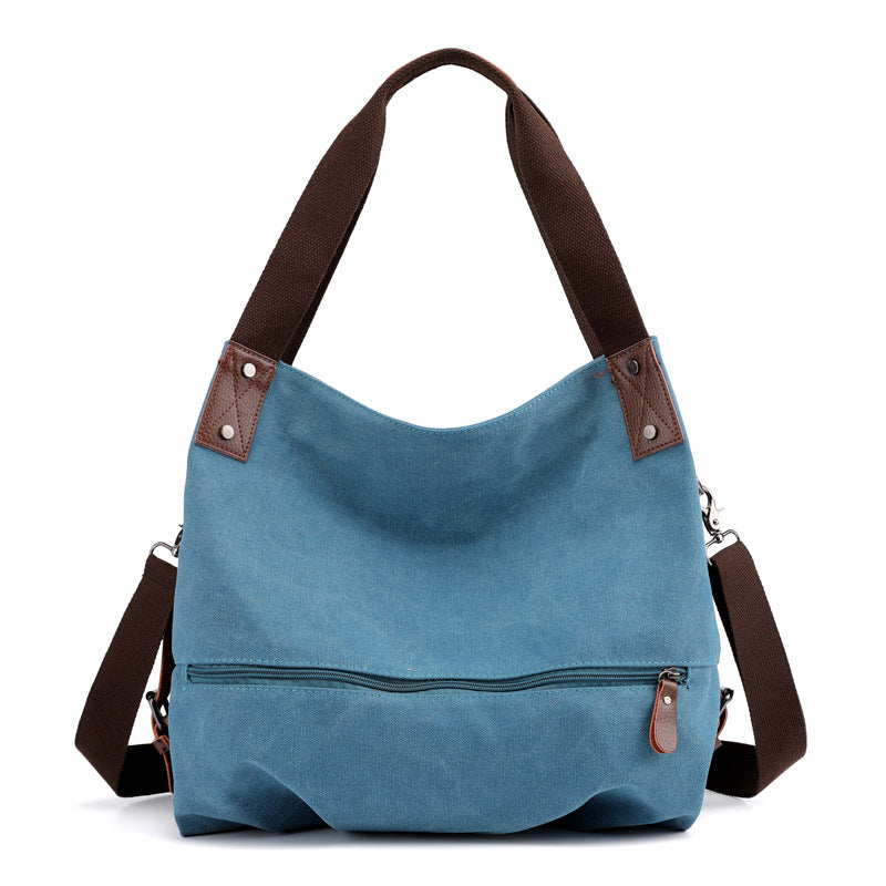 Casual Canvas Tote Handbags for Women K1737-Handbags-Blue-Free Shipping Leatheretro