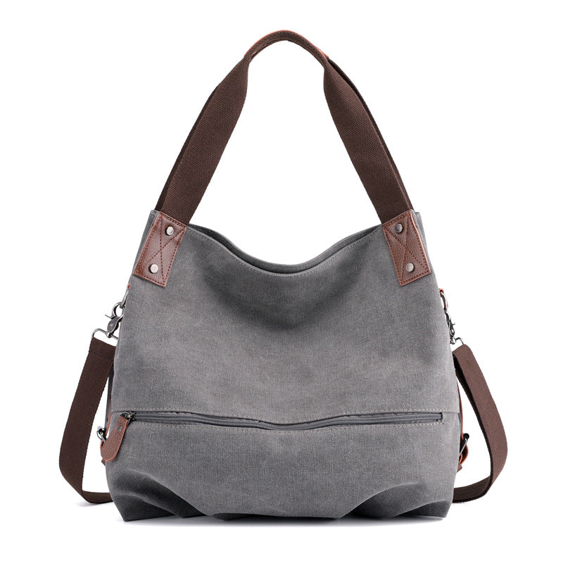 Casual Canvas Tote Handbags for Women K1737-Handbags-Grey-Free Shipping Leatheretro