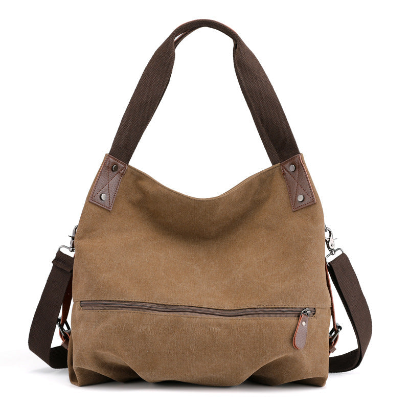 Casual Canvas Tote Handbags for Women K1737-Handbags-Brown-Free Shipping Leatheretro