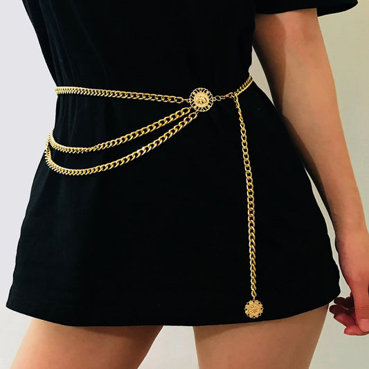 Fashion Alloy Waist Chains for Women-waist chain-JEWELRYSHEOWN