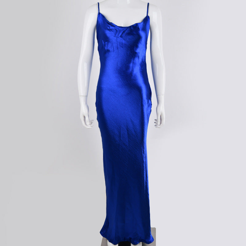 Sexy Strapless Night Party Evening Dresses-Dresses-Blue-XS-Free Shipping at meselling99