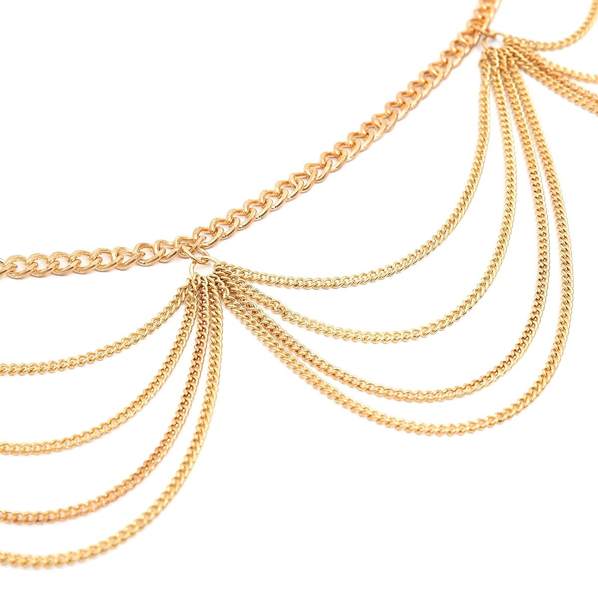 Golden Waving Tassels Women Waist Chains-Chains-JEWELRYSHEOWN