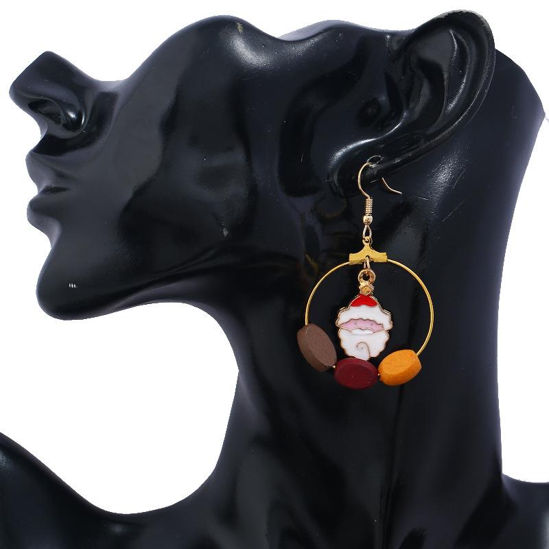 Christmas Santa Claus Bell Design Women Earrings-Earrings-JEWELRYSHEOWN
