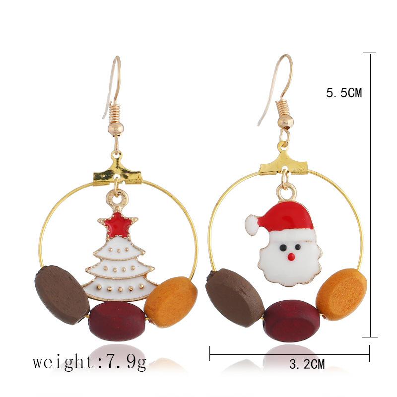 Christmas Santa Claus Bell Design Women Earrings-Earrings-JEWELRYSHEOWN