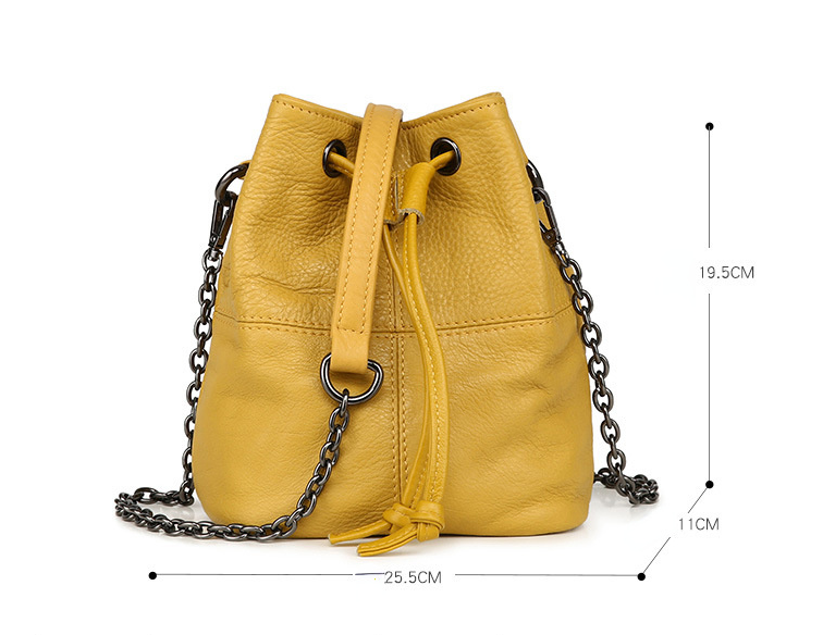 Fashion Chain Leather Crossbody Bag for Women 8953-Leather Bags for Women-White-Free Shipping Leatheretro