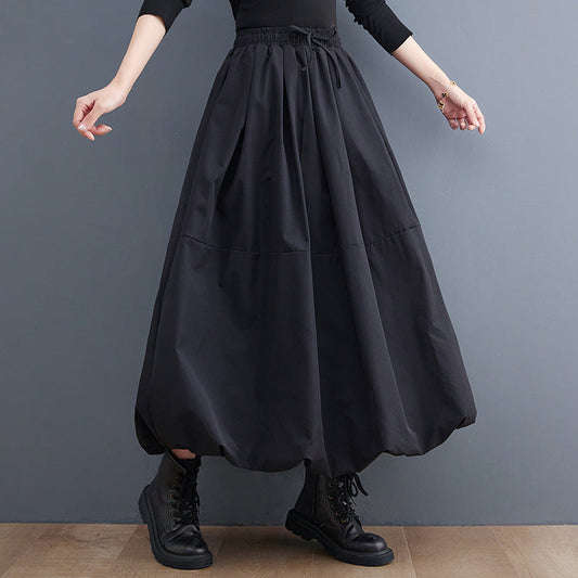 Black Designed Spring Plus Sizes Skirts