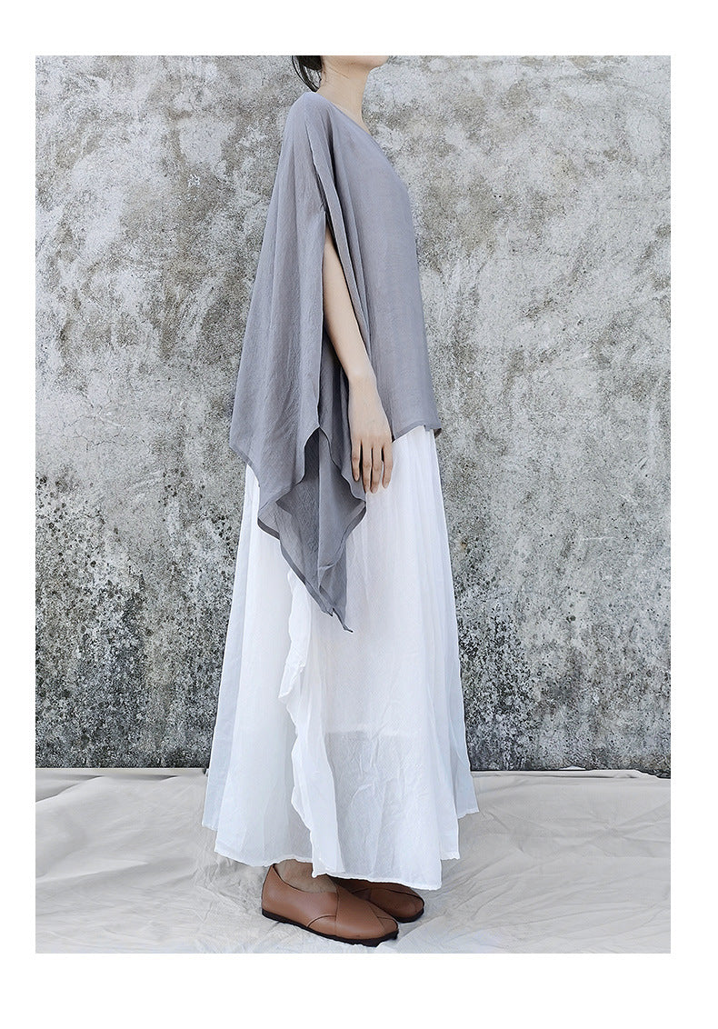 Designed Summer Cozy Linen Tops for Women-Shirts & Tops-JEWELRYSHEOWN