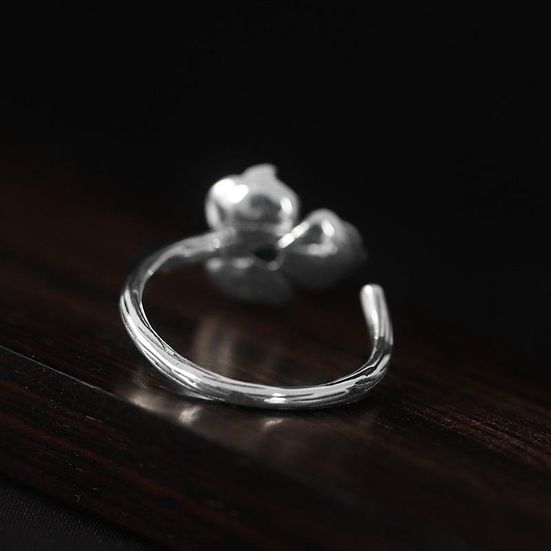 Vintage Luck Design Waving Serling Silver Rings for Women-Rings-JEWELRYSHEOWN