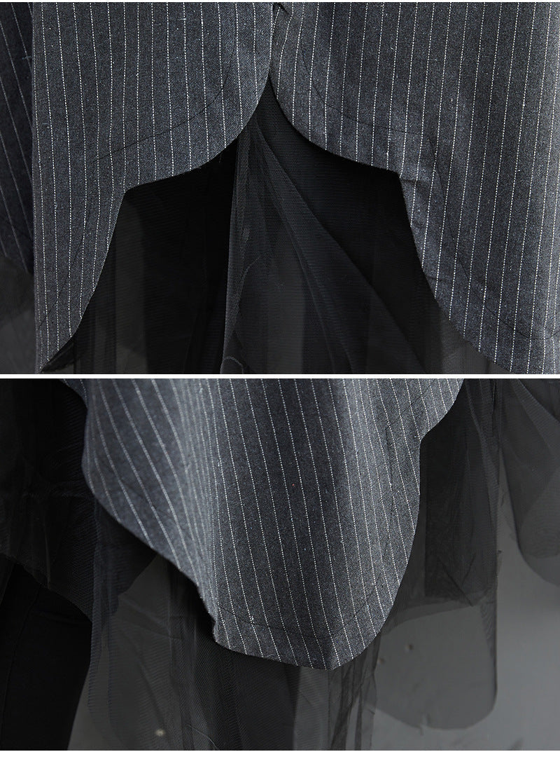 Casual Striped Double Women Midi Dresses-Dresses-JEWELRYSHEOWN