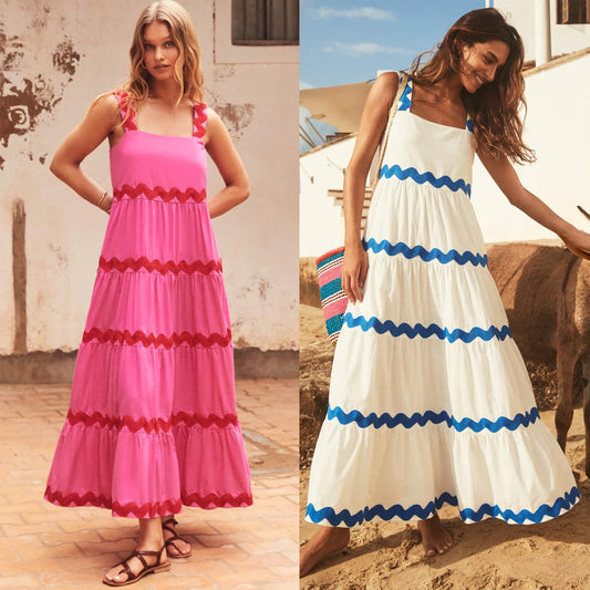 Designed Strapless Summer Long Dresses
