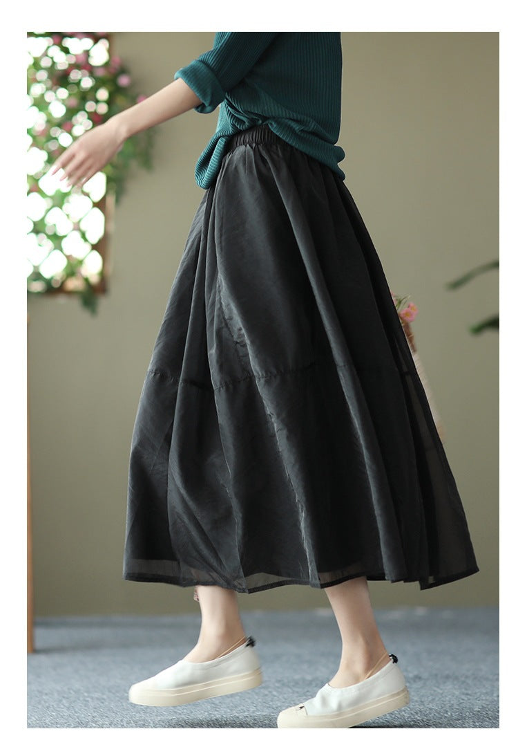 Summer Organza Elegant Women Skirts