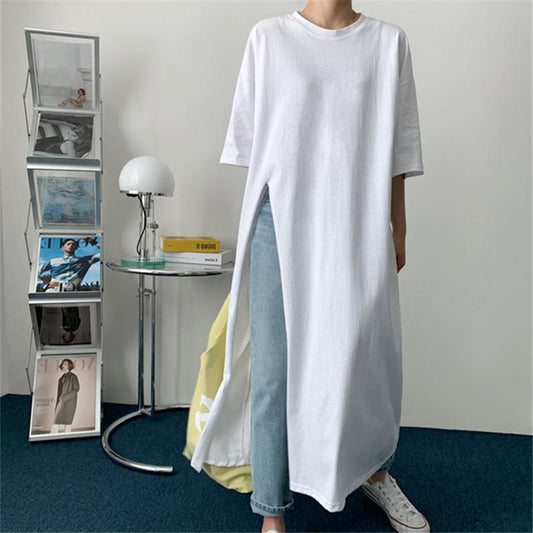 Cozy Plus Size Leisure Cotton Dress-Cozy Dresses-JEWELRYSHEOWN