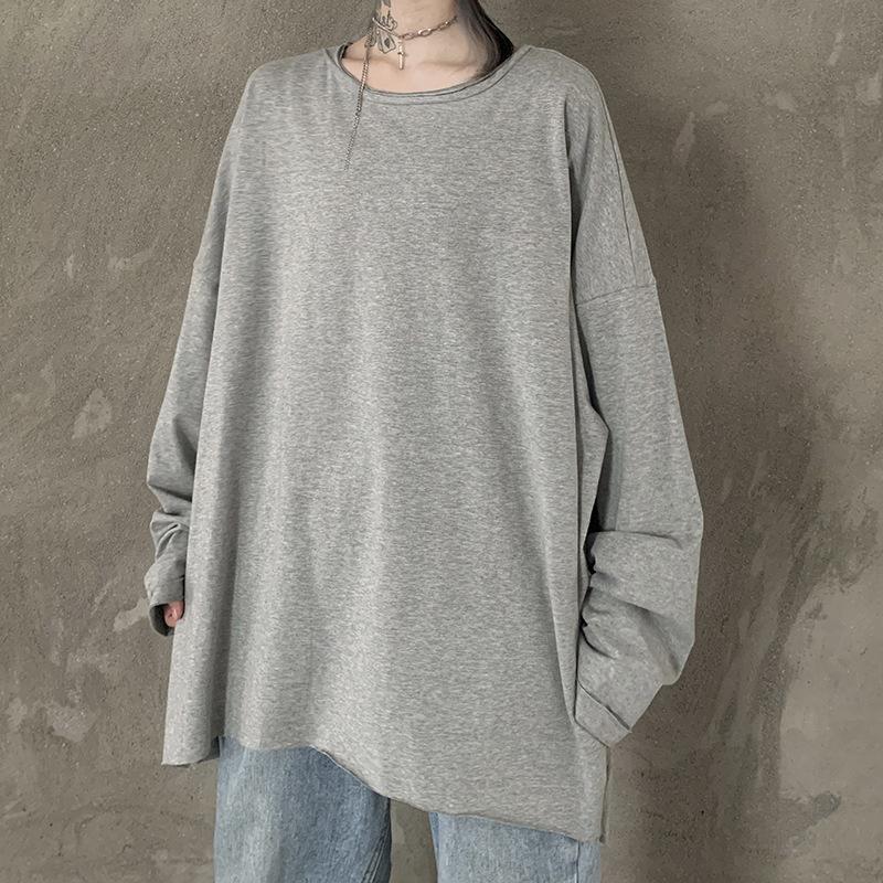 Leisure Loose Black&Gray Sweaters-Sweater&Hoodies-JEWELRYSHEOWN