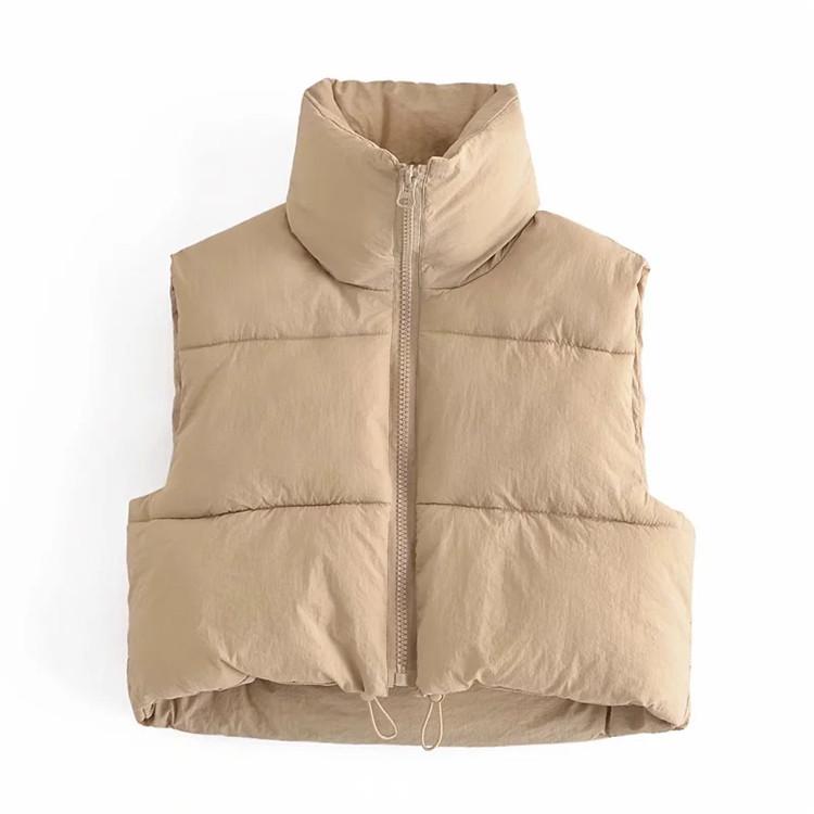 Casual Cotton Sleeveless Winter Vest for Women-Shirts & Tops-JEWELRYSHEOWN