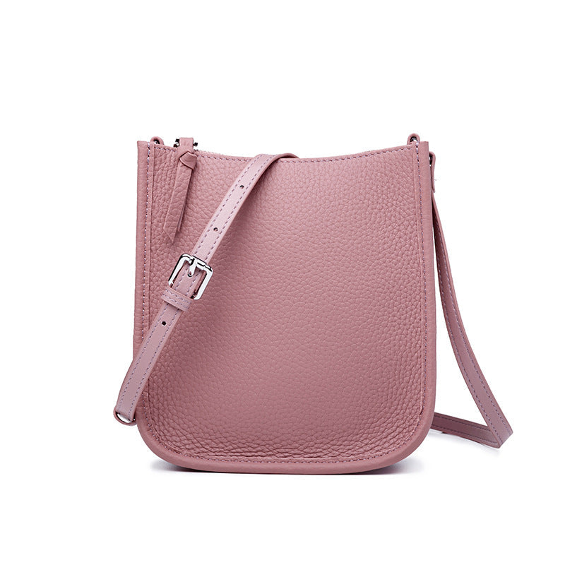 Fashion Small Leather Shoulder Cellphone Bag 21139-Leather Bags for Women-Pink-Free Shipping Leatheretro