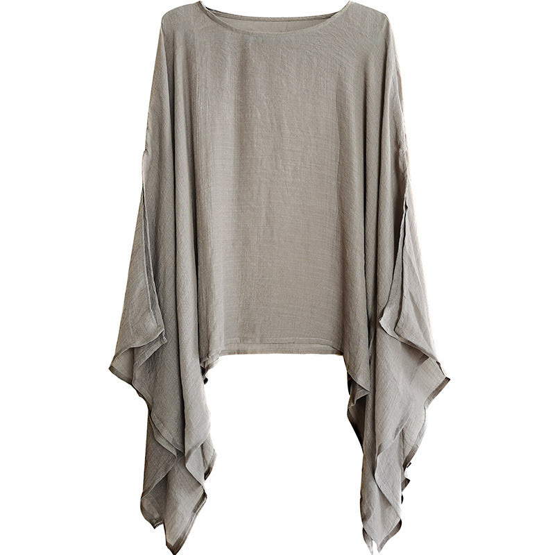 Designed Summer Cozy Linen Tops for Women-Shirts & Tops-JEWELRYSHEOWN