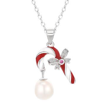 Merry Christmas Design Serling Sliver Necklace for Women-Necklaces-JEWELRYSHEOWN
