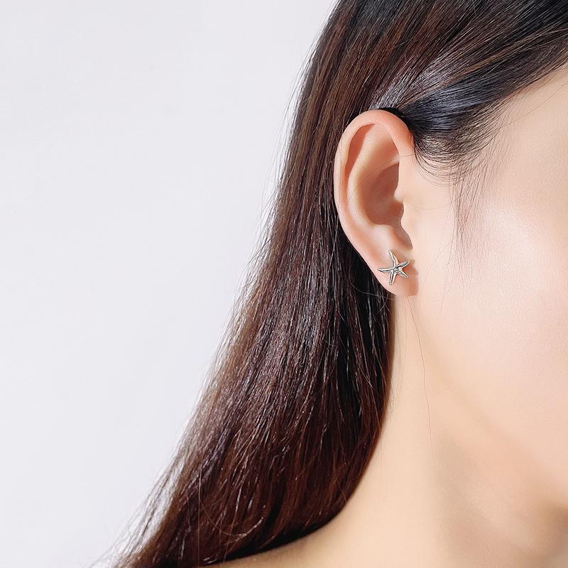 Simple Sterling Silver Studs for Women-Earrings-JEWELRYSHEOWN