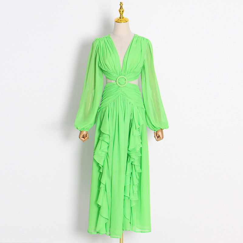 Designed Sexy Summer Holiday Green Long Dresses