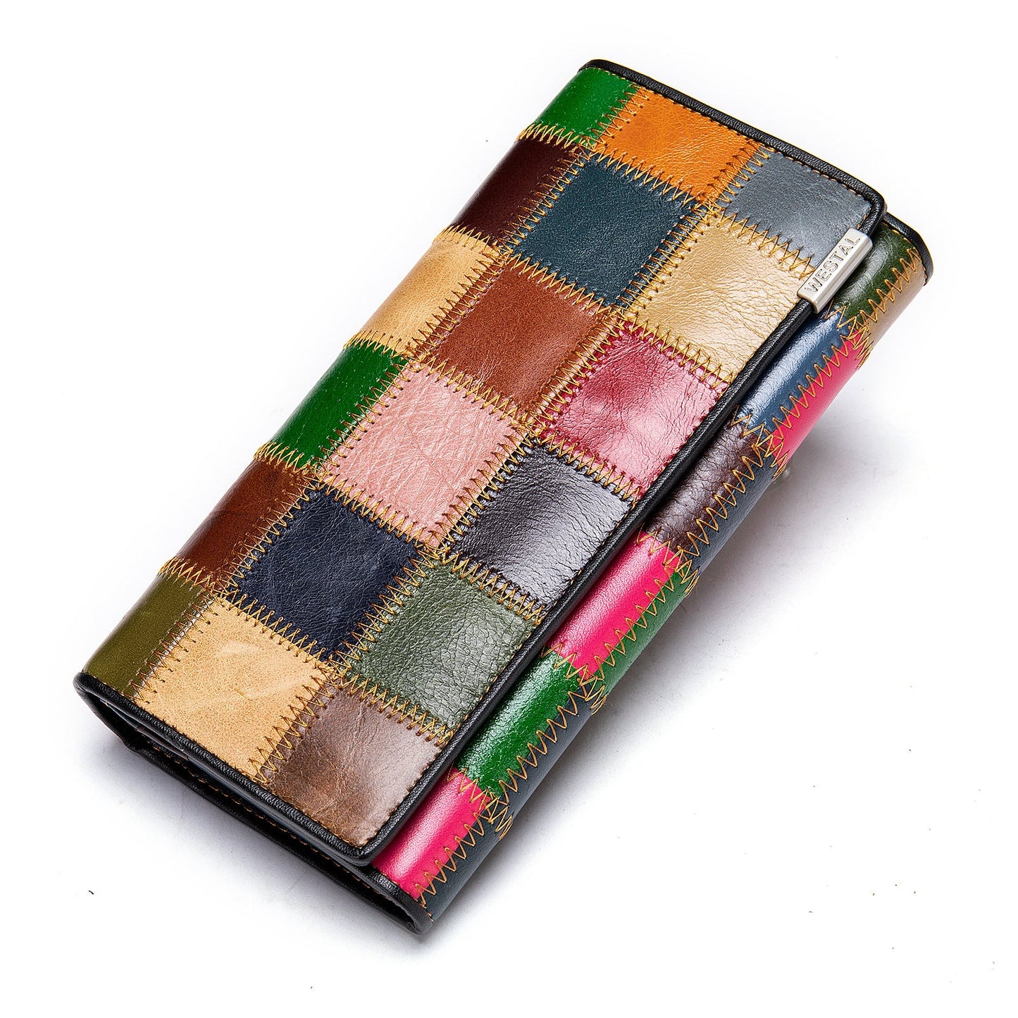 Vintage Colorful Zipper Leather Wallets for Women-Handbags, Wallets & Cases-A-Free Shipping Leatheretro