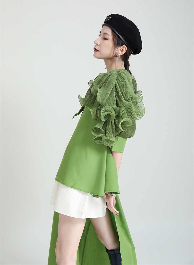 3D Designed Asymmetrical Summer Shirts Dresses