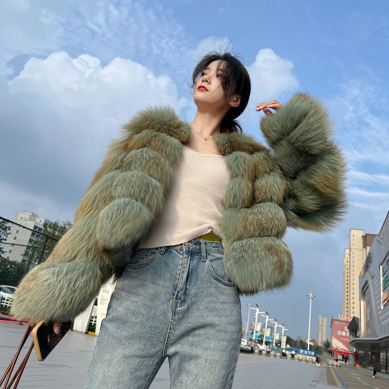 Luxury Winter Fox Fur Women Coats