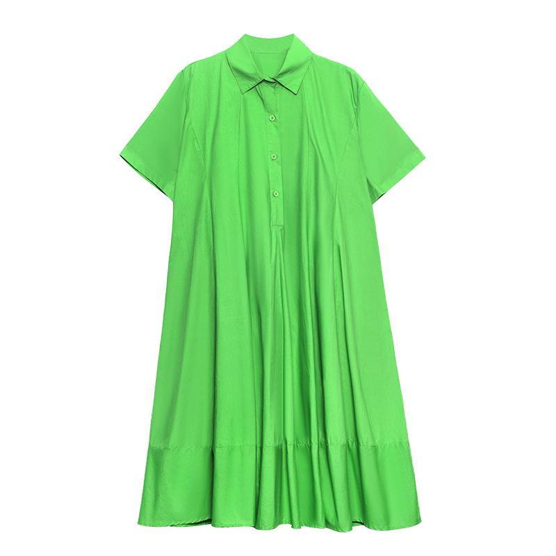 Classy Summer Short Sleeves Loose Dresses-Mini Dresses-JEWELRYSHEOWN