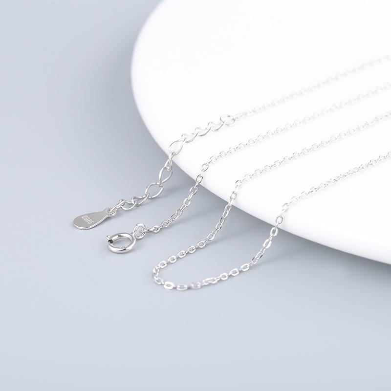 Serling Sliver Box Design Chains for Women-Necklaces-JEWELRYSHEOWN