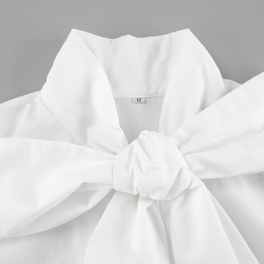Designed Fashion White Women Long Sleeves Shirts-Shirts & Tops-Free Shipping at meselling99