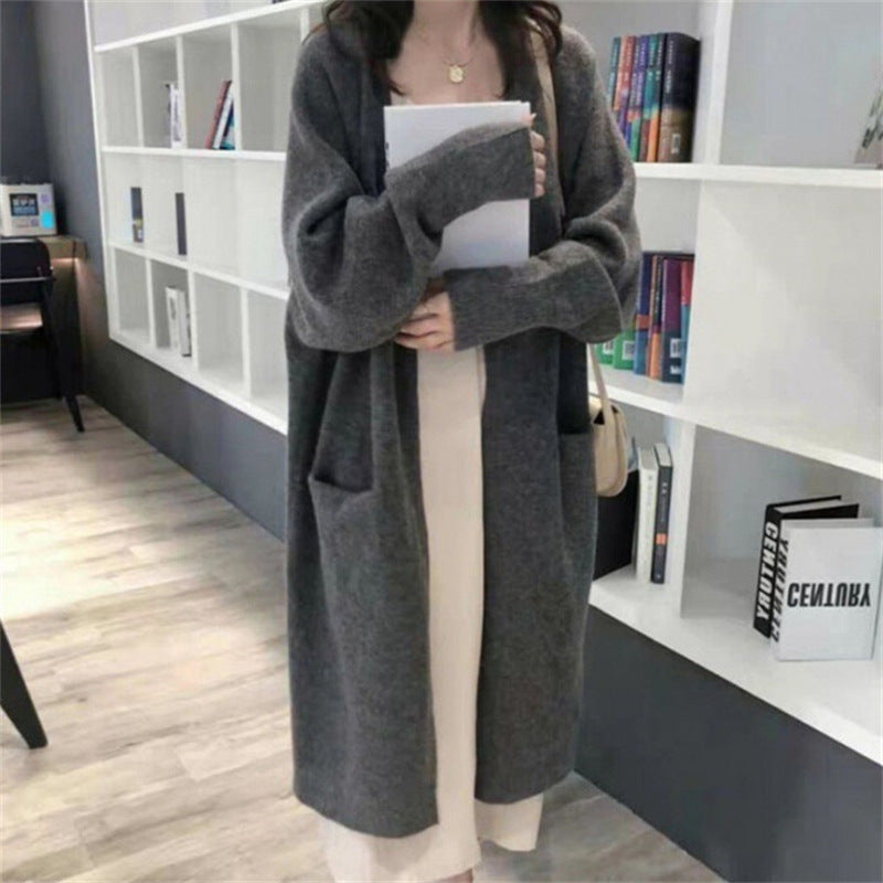 Casual Winter Long Knitted Coats for Girls