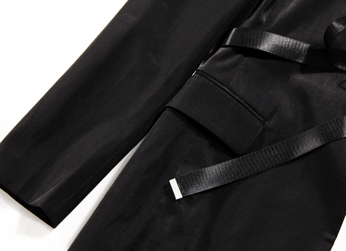 Irregular Designed Black Blazers for Women-Shirts & Tops-JEWELRYSHEOWN